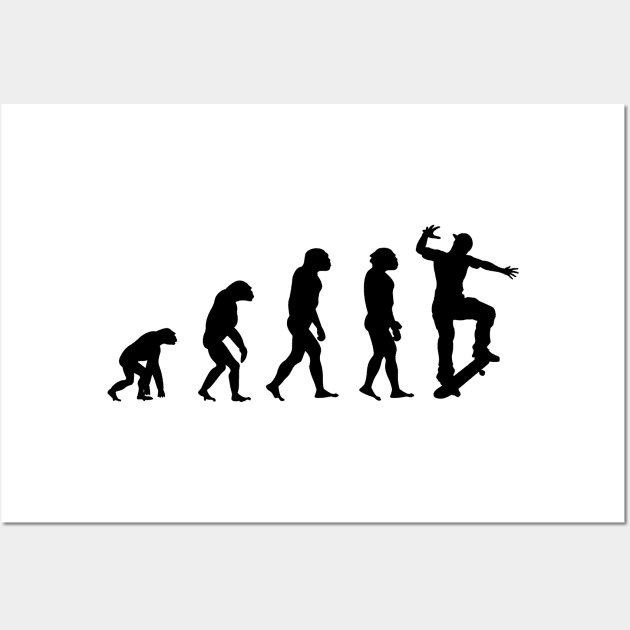 Evolution Skater Skateboarding Gift Wall Art by Mesyo